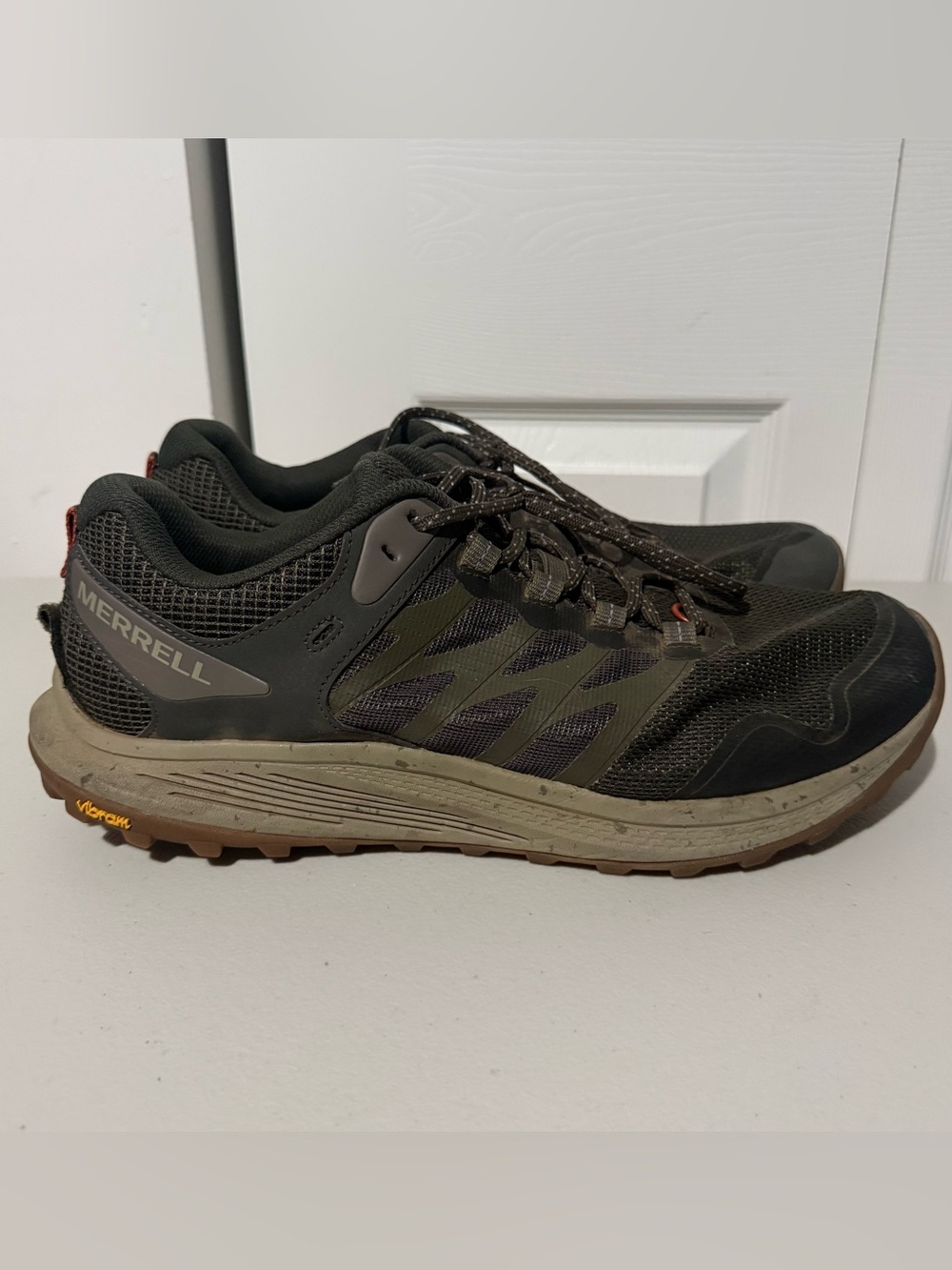 Merrell Nova 3 Trail Running Hiking Shoes, Olive Green, Mens Size 12